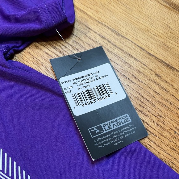 Size Boys Med Overwatch League Los Angeles Gladiators Know Your‎ Role Tee Shirt - Picture 2 of 6